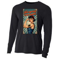 Not Aspiring To Be Humble Kamala Harris Feminist Message Cooling Performance Long Sleeve Crew