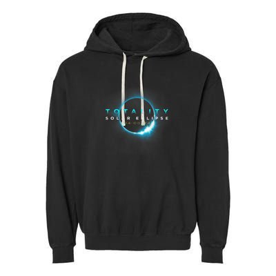 North American Total Solar Eclipse 2024 Totality 04.08.24 Garment-Dyed Fleece Hoodie