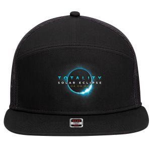 North American Total Solar Eclipse 2024 Totality 04.08.24 7 Panel Mesh Trucker Snapback Hat