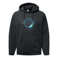 North American Total Solar Eclipse 2024 Totality 04.08.24 Performance Fleece Hoodie