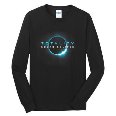 North American Total Solar Eclipse 2024 Totality 04.08.24 Tall Long Sleeve T-Shirt