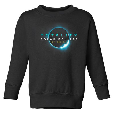 North American Total Solar Eclipse 2024 Totality 04.08.24 Toddler Sweatshirt