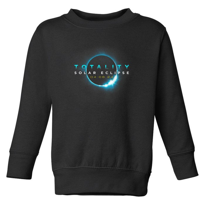 North American Total Solar Eclipse 2024 Totality 04.08.24 Toddler Sweatshirt