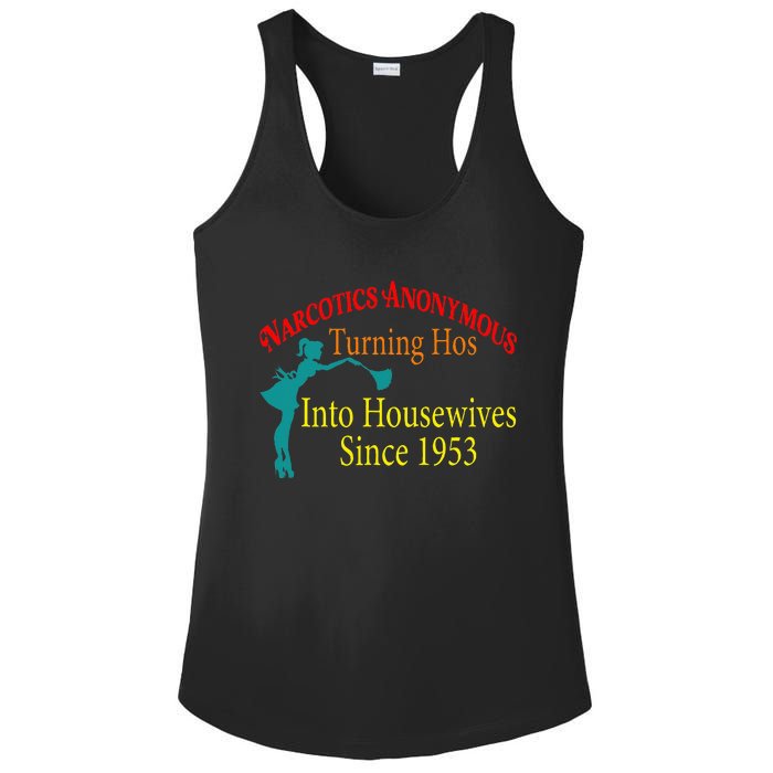 Narcotics Anonymous Turning Hos Into Housewives 1953 Ladies PosiCharge Competitor Racerback Tank