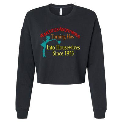 Narcotics Anonymous Turning Hos Into Housewives 1953 Cropped Pullover Crew