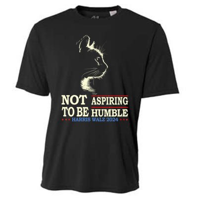 Not Aspiring To Be Humble Cat Lady Kamala Harris Tim Walz 24 Cooling Performance Crew T-Shirt