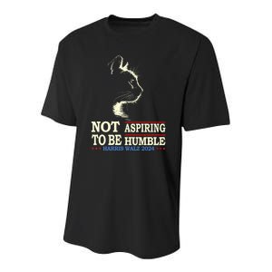 Not Aspiring To Be Humble Cat Lady Kamala Harris Tim Walz 24 Youth Performance Sprint T-Shirt