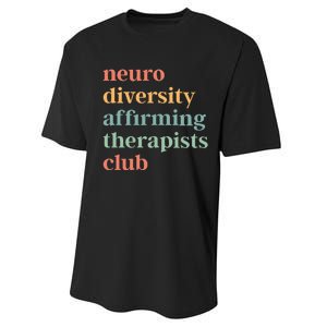 Neurodiversity Affirming Therapists Club Performance Sprint T-Shirt