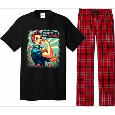 Not Aspiring To Be Humble Kamala Harris Feminist Woman Pajama Set