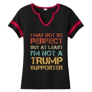 Not A Trump Supporter Funny Anti Trump Vote Ladies Halftime Notch Neck Tee