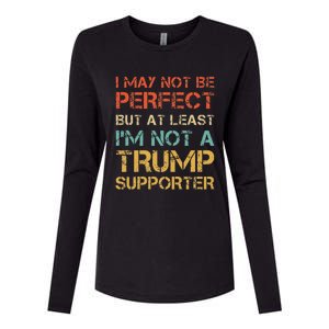 Not A Trump Supporter Funny Anti Trump Vote Womens Cotton Relaxed Long Sleeve T-Shirt