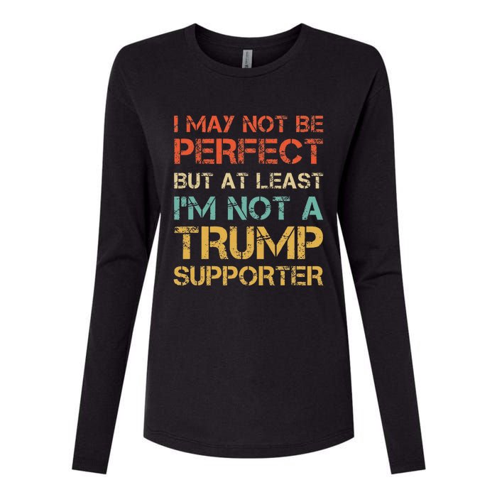 Not A Trump Supporter Funny Anti Trump Vote Womens Cotton Relaxed Long Sleeve T-Shirt