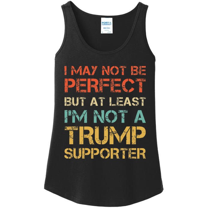 Not A Trump Supporter Funny Anti Trump Vote Ladies Essential Tank