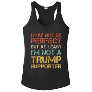 Not A Trump Supporter Funny Anti Trump Vote Ladies PosiCharge Competitor Racerback Tank