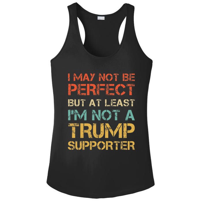 Not A Trump Supporter Funny Anti Trump Vote Ladies PosiCharge Competitor Racerback Tank