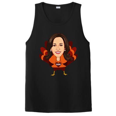 Not A Turkey Funny Thanksgiving Kamala Harris Disguise Meme PosiCharge Competitor Tank