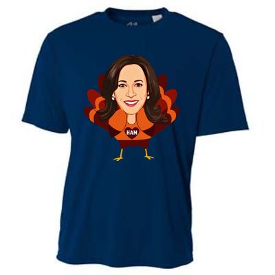 Not A Turkey Funny Thanksgiving Kamala Harris Disguise Meme Cooling Performance Crew T-Shirt