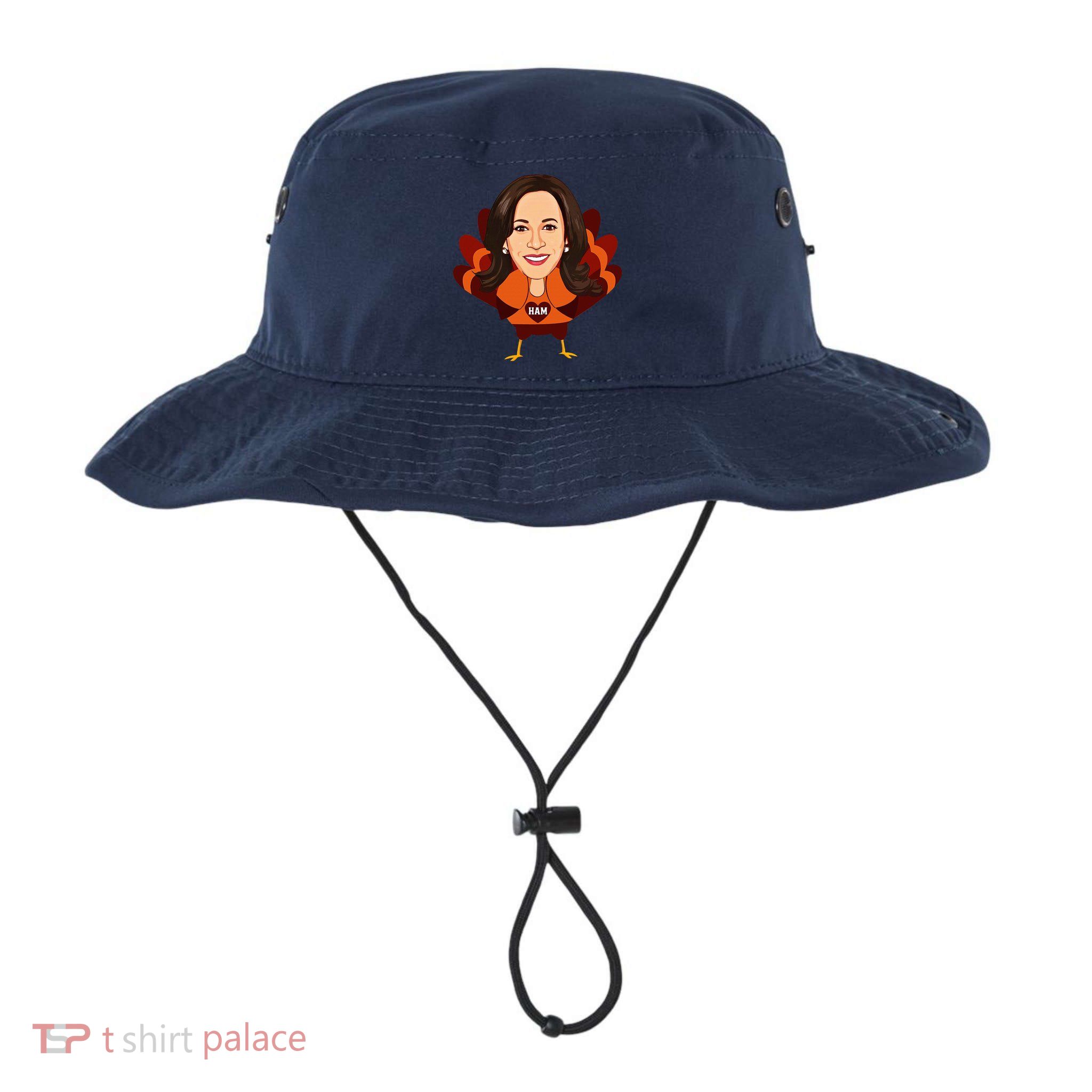 Not A Turkey Funny Thanksgiving Kamala Harris Disguise Meme Bucket Hat
