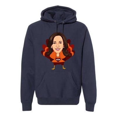 Not A Turkey Funny Thanksgiving Kamala Harris Disguise Meme Premium Hoodie