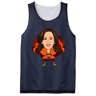 Not A Turkey Funny Thanksgiving Kamala Harris Disguise Meme Mesh Reversible Basketball Jersey Tank