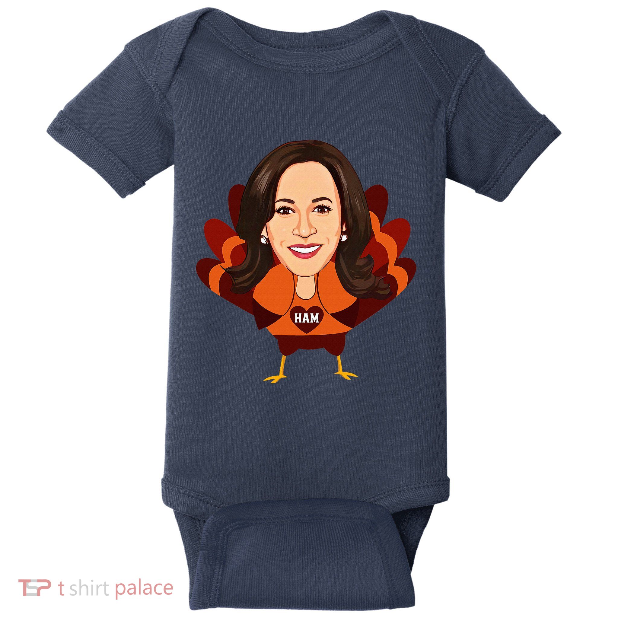 Not A Turkey Funny Thanksgiving Kamala Harris Disguise Meme Baby Bodysuit