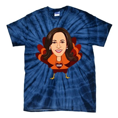 Not A Turkey Funny Thanksgiving Kamala Harris Disguise Meme Tie-Dye T-Shirt