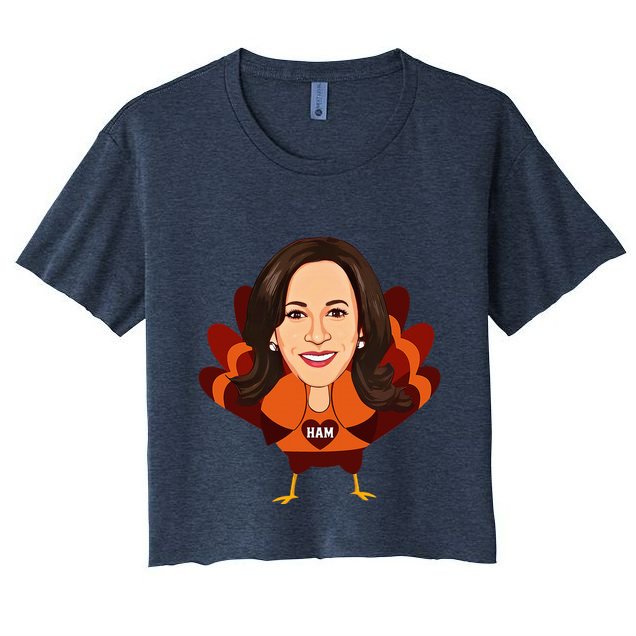 Not A Turkey Funny Thanksgiving Kamala Harris Disguise Meme Crop Top