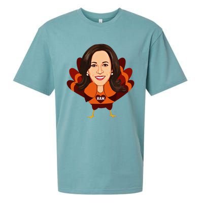 Not A Turkey Funny Thanksgiving Kamala Harris Disguise Meme Sueded Cloud Jersey T-Shirt