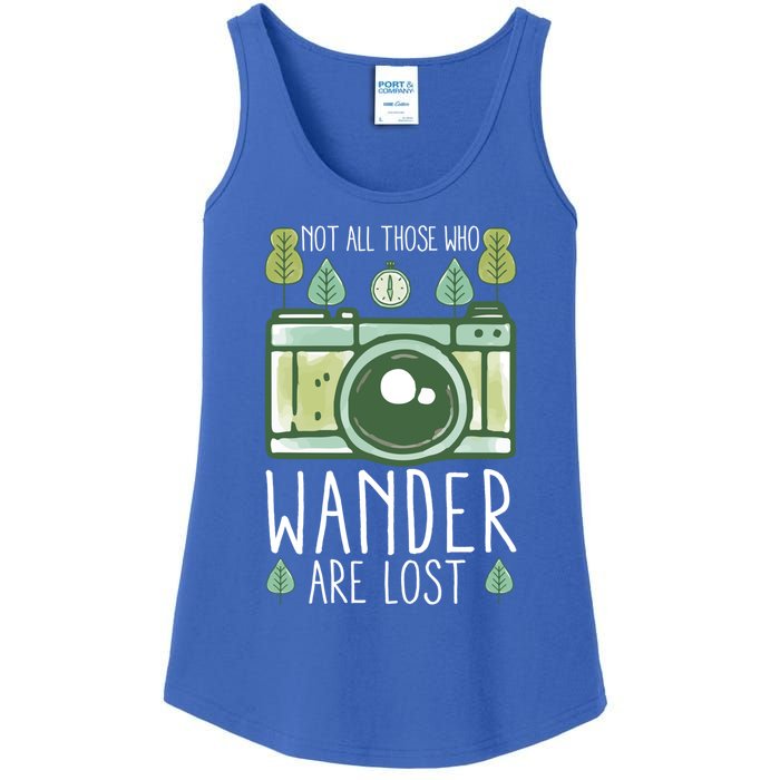 Not All Those Who Wander Are Lost Nature Photography Gift Ladies Essential Tank