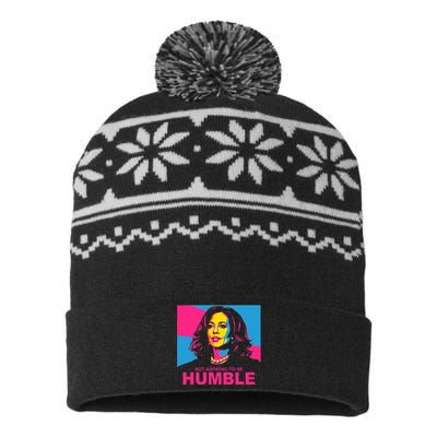 Not Aspiring To Be Humble Kamala Empowering USA-Made Snowflake Beanie