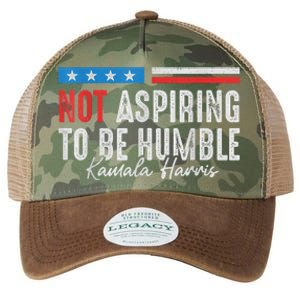 Not Aspiring To Be Humble Kamala Harris American Flag 2024 Legacy Tie Dye Trucker Hat