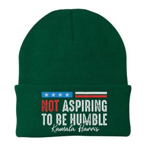 Not Aspiring To Be Humble Kamala Harris American Flag 2024 Knit Cap Winter Beanie