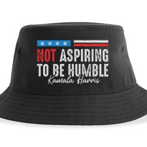 Not Aspiring To Be Humble Kamala Harris American Flag 2024 Sustainable Bucket Hat