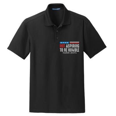 Not Aspiring To Be Humble Kamala Harris American Flag 2024 Dry Zone Grid Polo