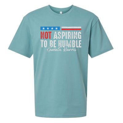 Not Aspiring To Be Humble Kamala Harris American Flag 2024 Sueded Cloud Jersey T-Shirt