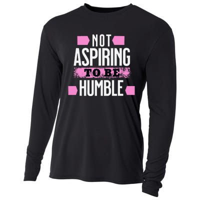 Not Aspiring To Be Humble Viral Political Memes Harris 2024 Cooling Performance Long Sleeve Crew