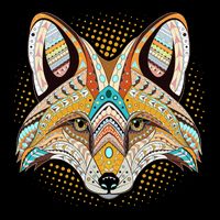 Native American Tribal Fox Face Backpack