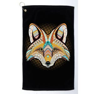 Native American Tribal Fox Face Platinum Collection Golf Towel