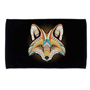 Native American Tribal Fox Face Microfiber Hand Towel