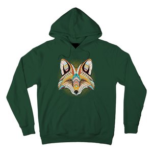 Native American Tribal Fox Face Hoodie