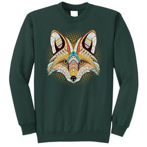 Native American Tribal Fox Face Sweatshirt