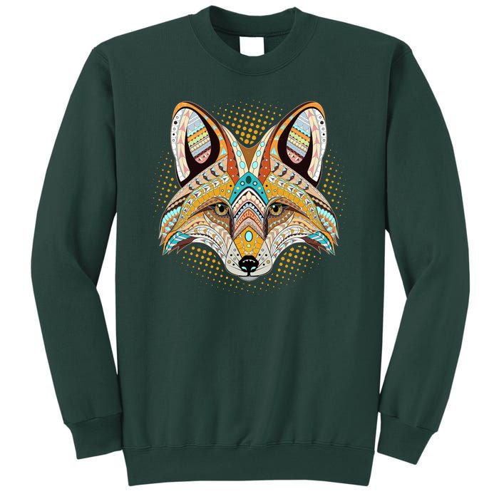 Native American Tribal Fox Face Sweatshirt