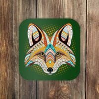 Native American Tribal Fox Face Coaster