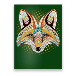 Native American Tribal Fox Face Poster