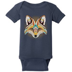 Native American Tribal Fox Face Baby Bodysuit