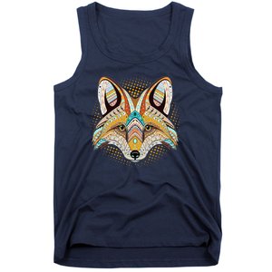 Native American Tribal Fox Face Tank Top