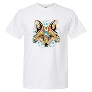 Native American Tribal Fox Face Garment-Dyed Heavyweight T-Shirt