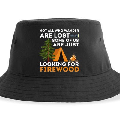 Not All Those Who Wander Are Lost Funny Camping Outdoor Sustainable Bucket Hat