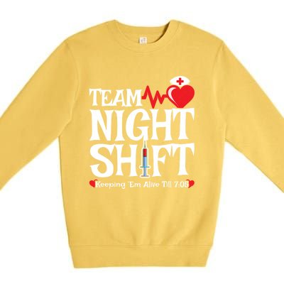 Nurse Appreciation Team Night Shift Night Shift Nurse Gift Premium Crewneck Sweatshirt