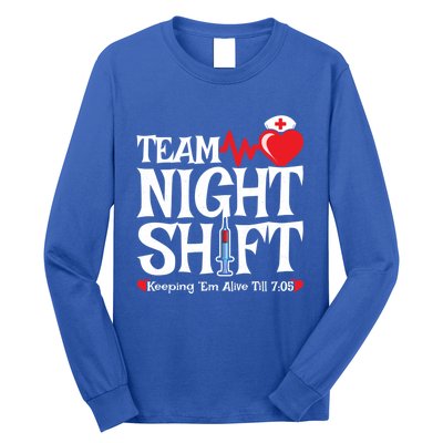 Nurse Appreciation Team Night Shift Night Shift Nurse Gift Long Sleeve Shirt